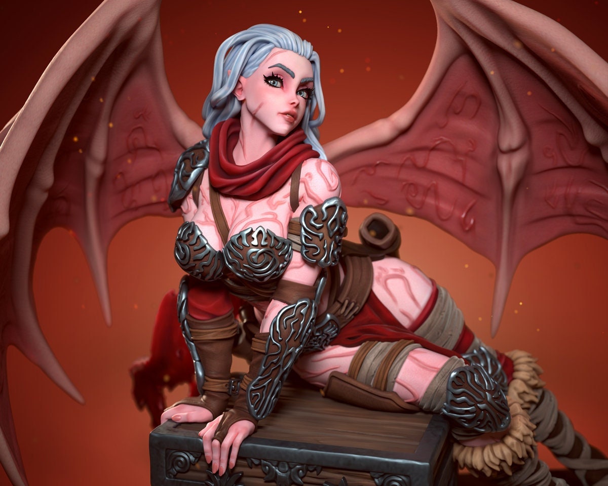 Barbarian Succubus Pinup 3d Printed Model Kit