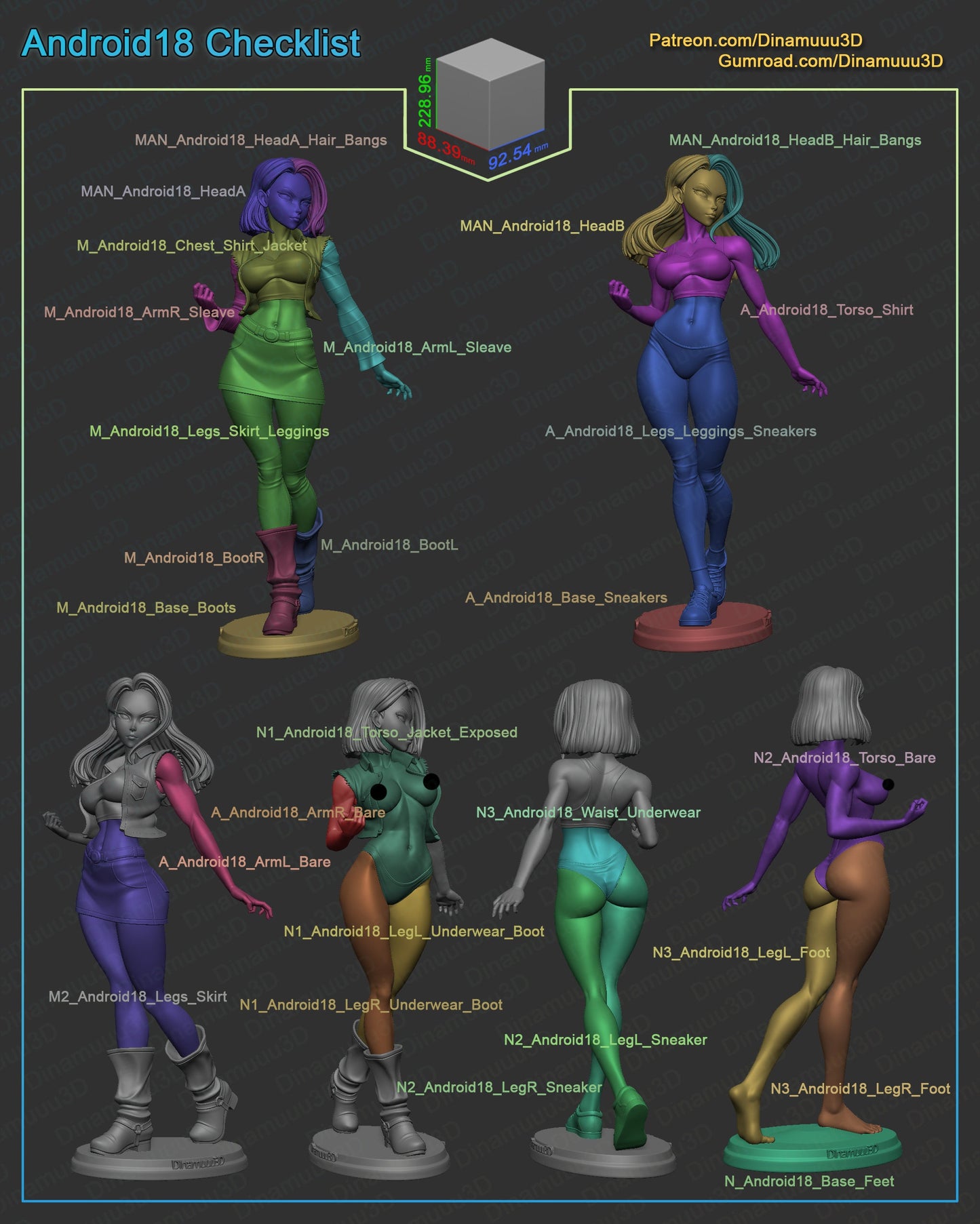 Blonde Bot 3d Printed Model Kit