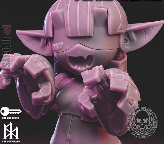 Goblin Girl Automoton 3d Printed Miniature 32mm