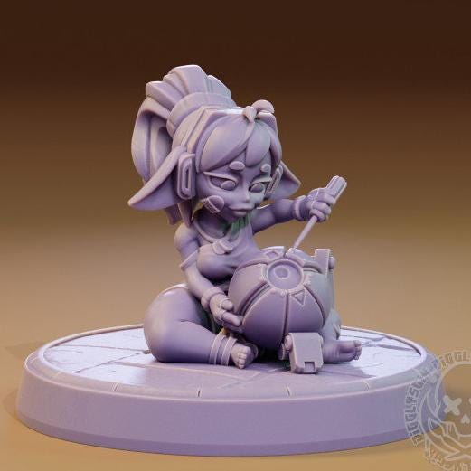 Goblin Girls Mechanics 3d Printed Miniatures 75mm