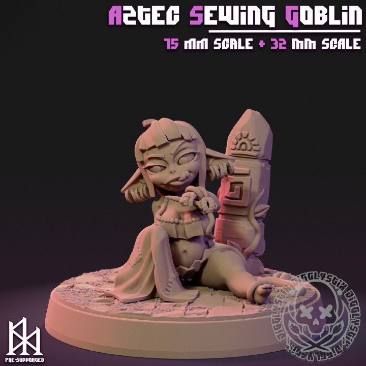 Goblin Girls Aztecs 3d Printed Miniatures 75mm