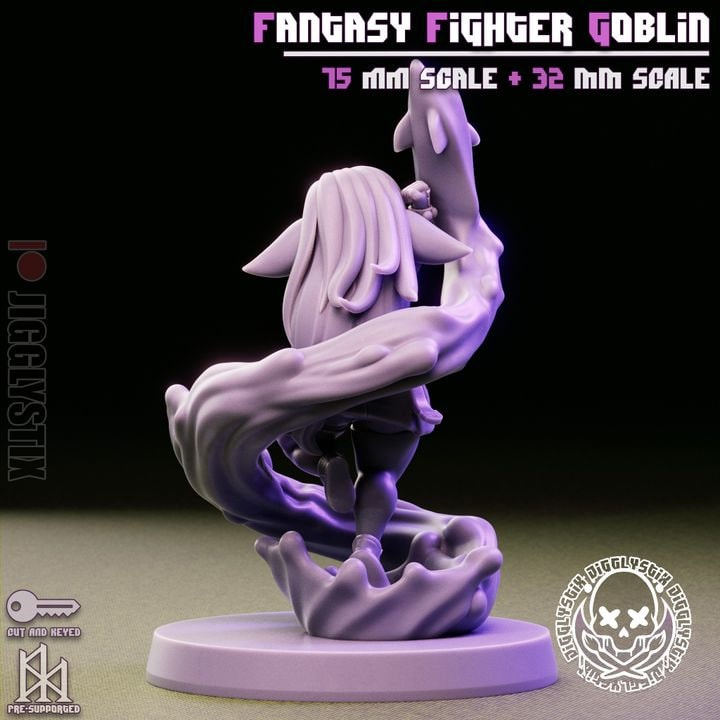 Goblin Girls Cosplayers 3d Printed Miniatures 75mm