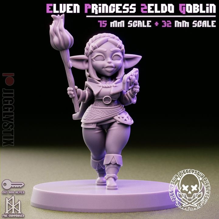 Goblin Girls Cosplayers 3d Printed Miniatures 75mm