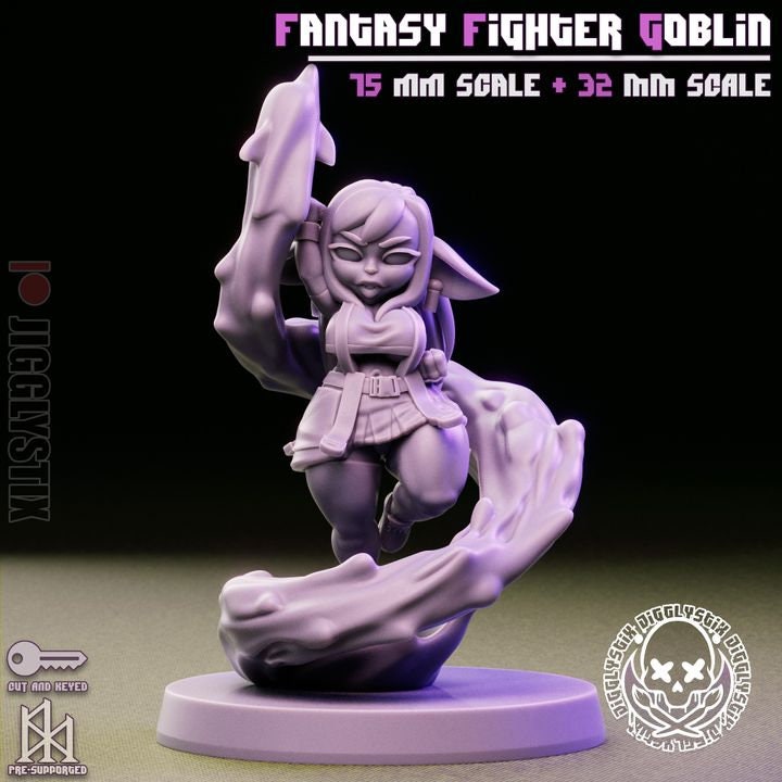 Goblin Girls Cosplayers 3d Printed Miniatures 75mm