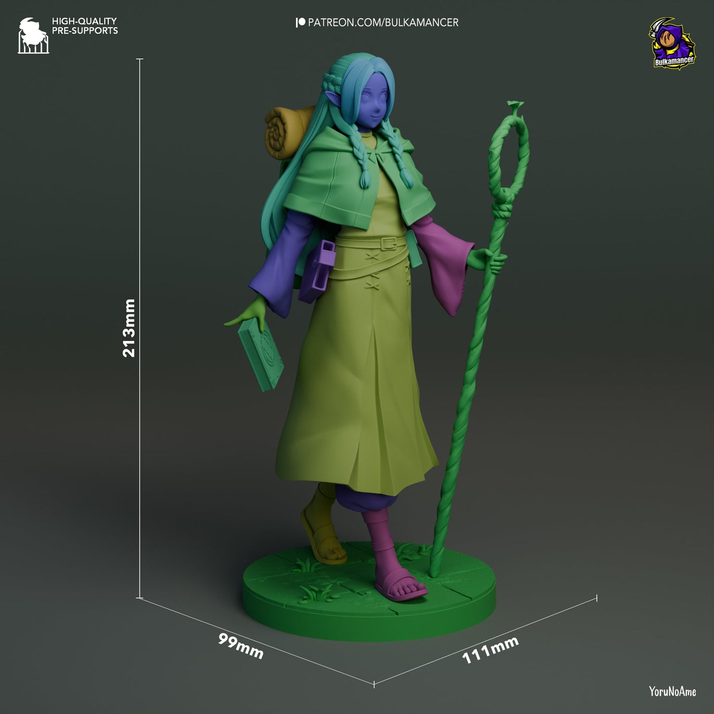 Dungeon Elf Mage 3d Printed Model Kit