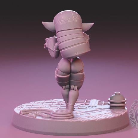 Goblin Girl Automoton 3d Printed Miniature 32mm