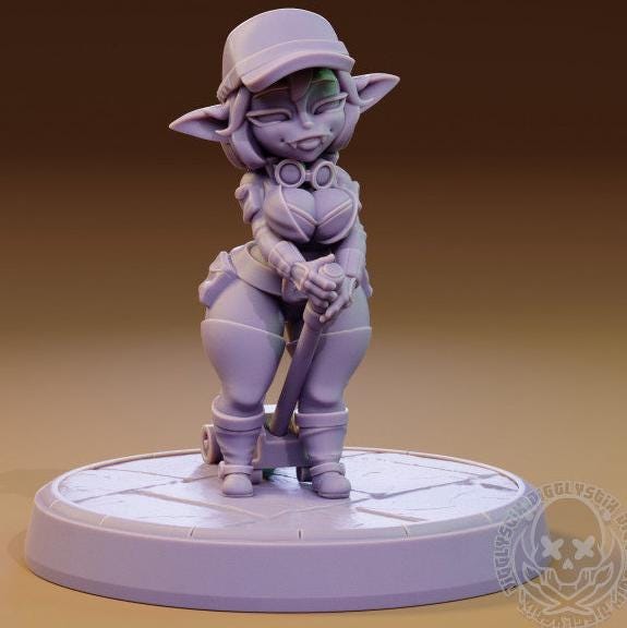 Goblin Girls Mechanics 3d Printed Miniatures 75mm