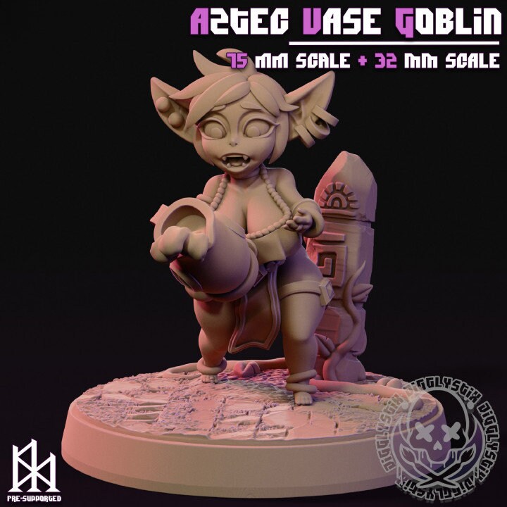 Goblin Girls Aztecs 3d Printed Miniatures 75mm