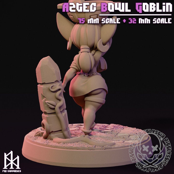 Goblin Girls Aztecs 3d Printed Miniatures 75mm