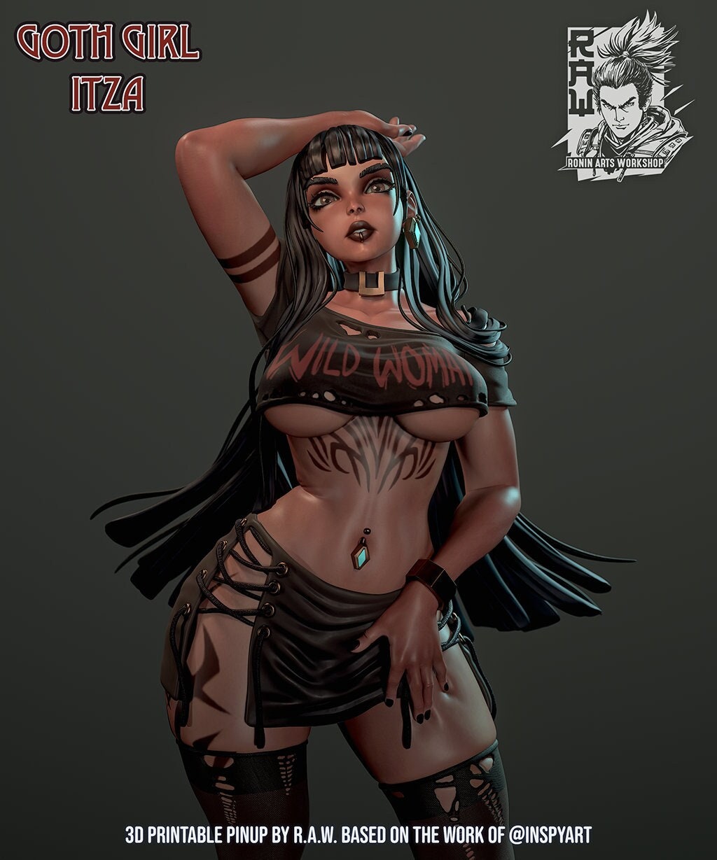 Goth Itzel Pinup 3d Printed Model Kit