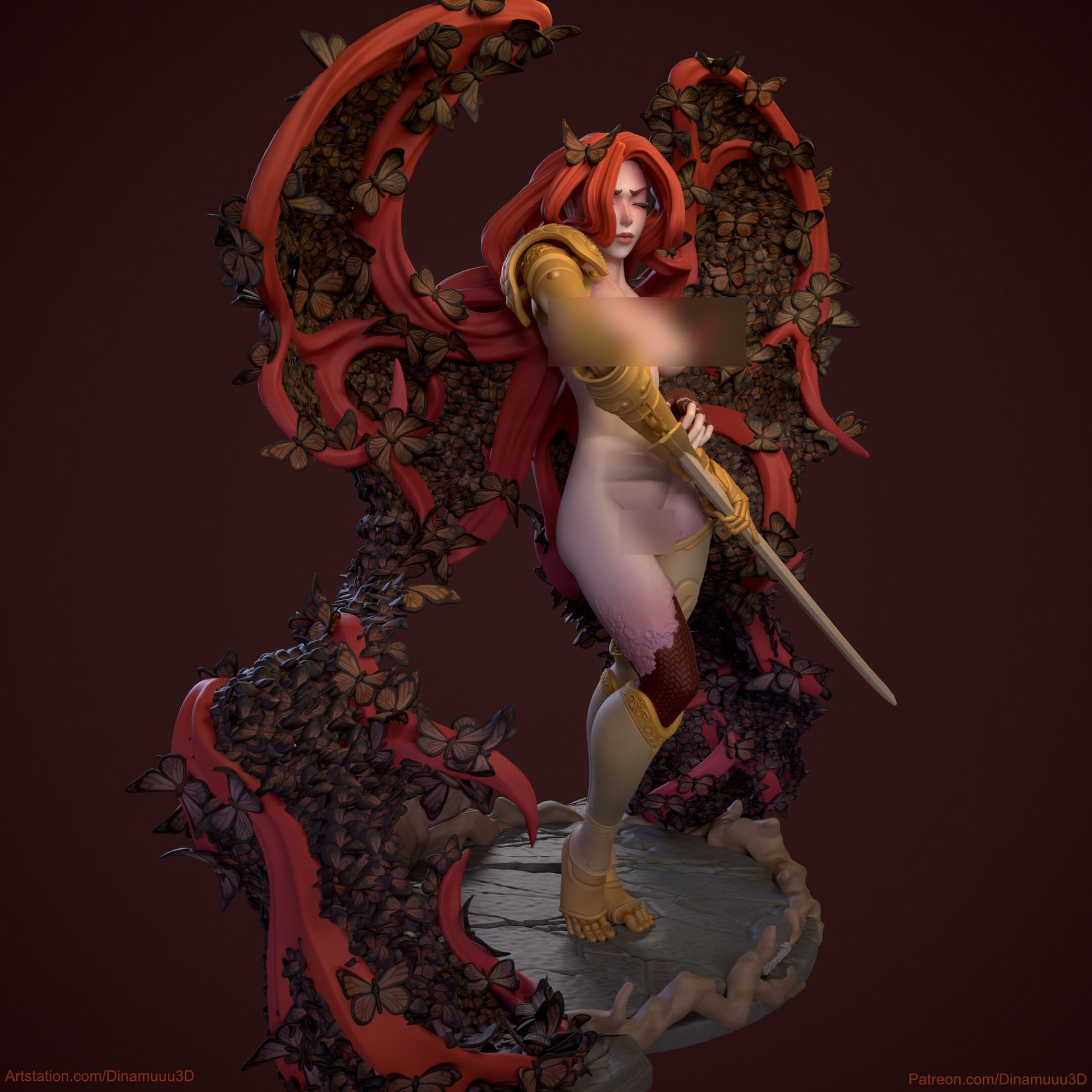 Scarlet Bloom 3d Printed Pinup Model Kit