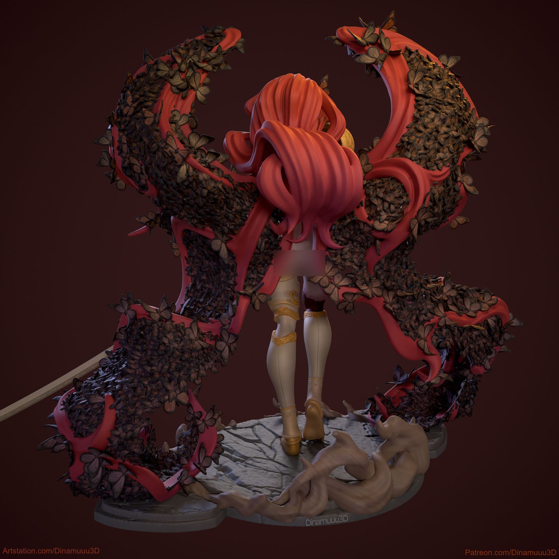 Scarlet Bloom 3d Printed Pinup Model Kit