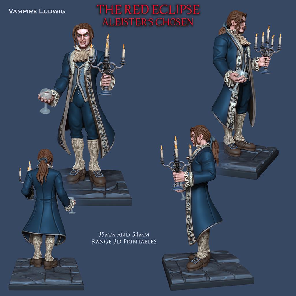 Vampire Lords 3d Printed Miniatures 54mm