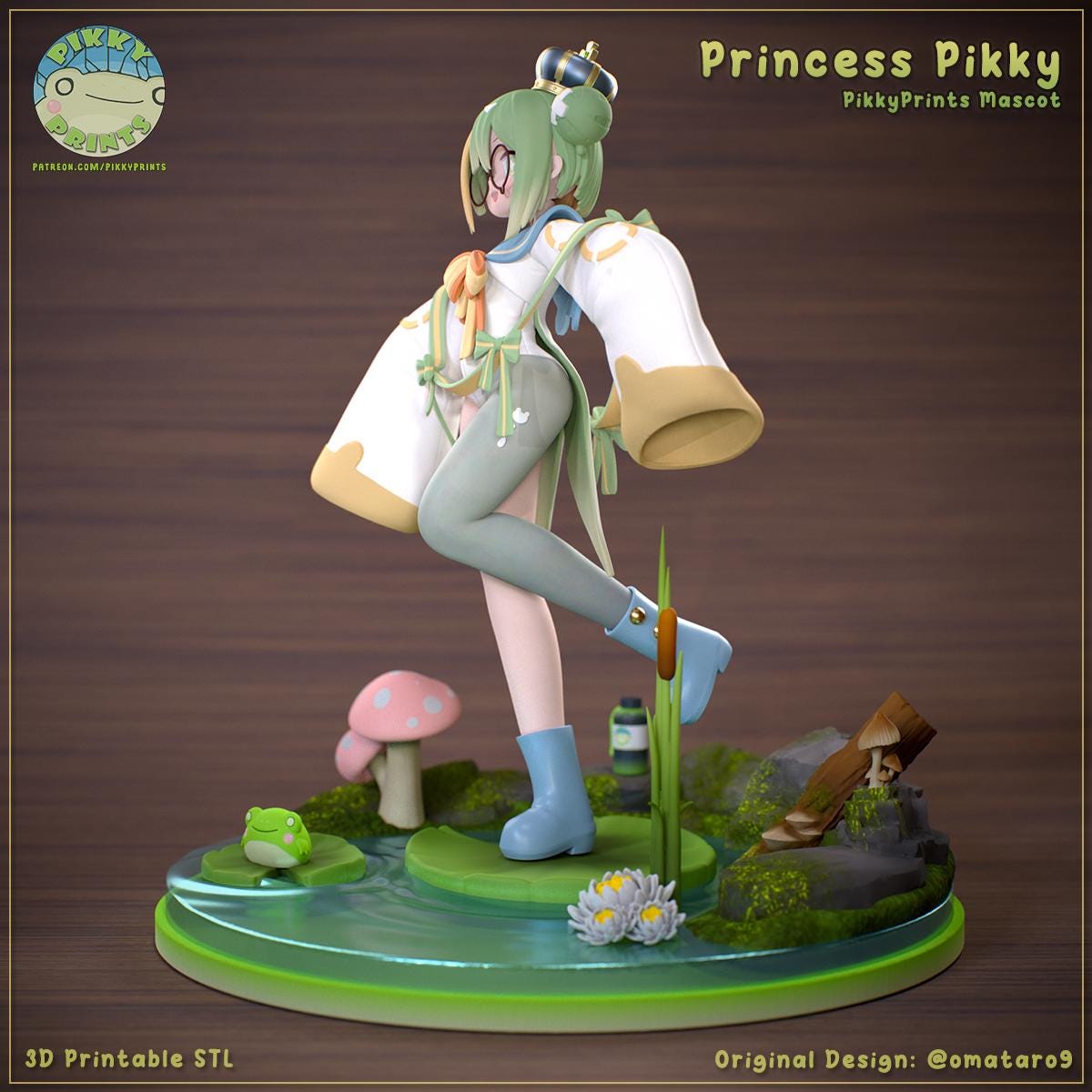 Pikky Frog Princess 3d Printed Model Kit