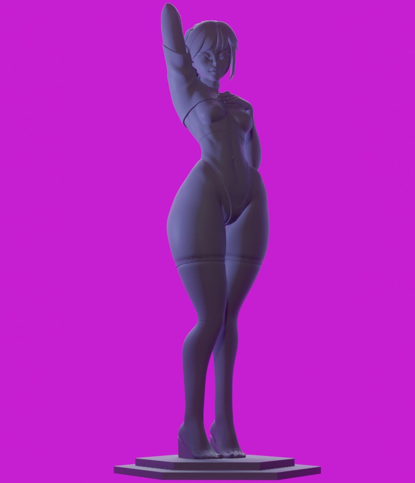 Goth EGirl 3d Printed Model Kit