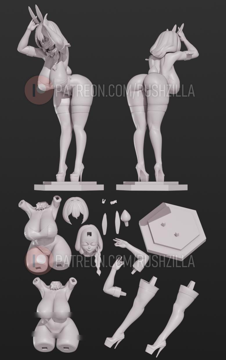 Mary Dr Bunny 3d Printed Model Kit
