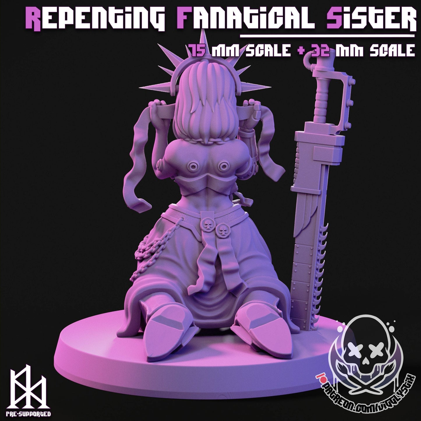 Repenting Sisters 3d Printed Miniatures 75mm