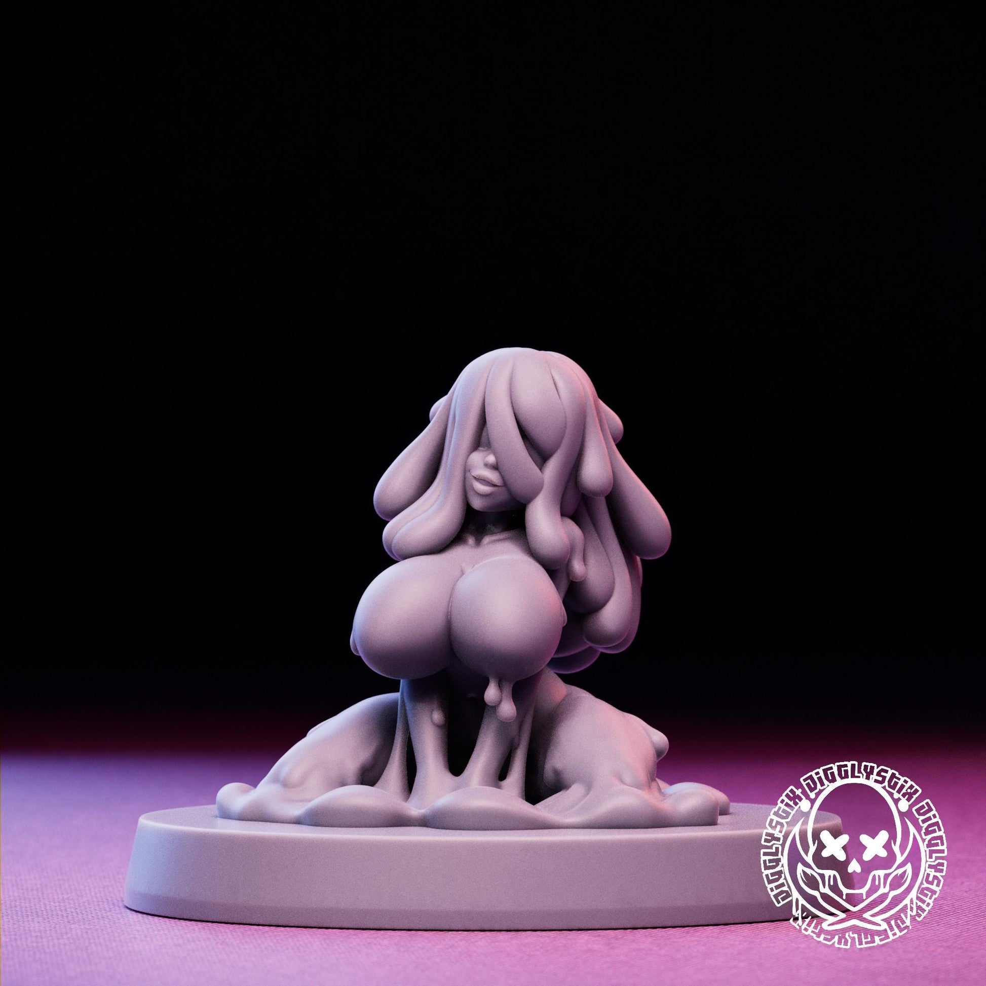 Slime Girls 3d Printed Miniatures 75mm
