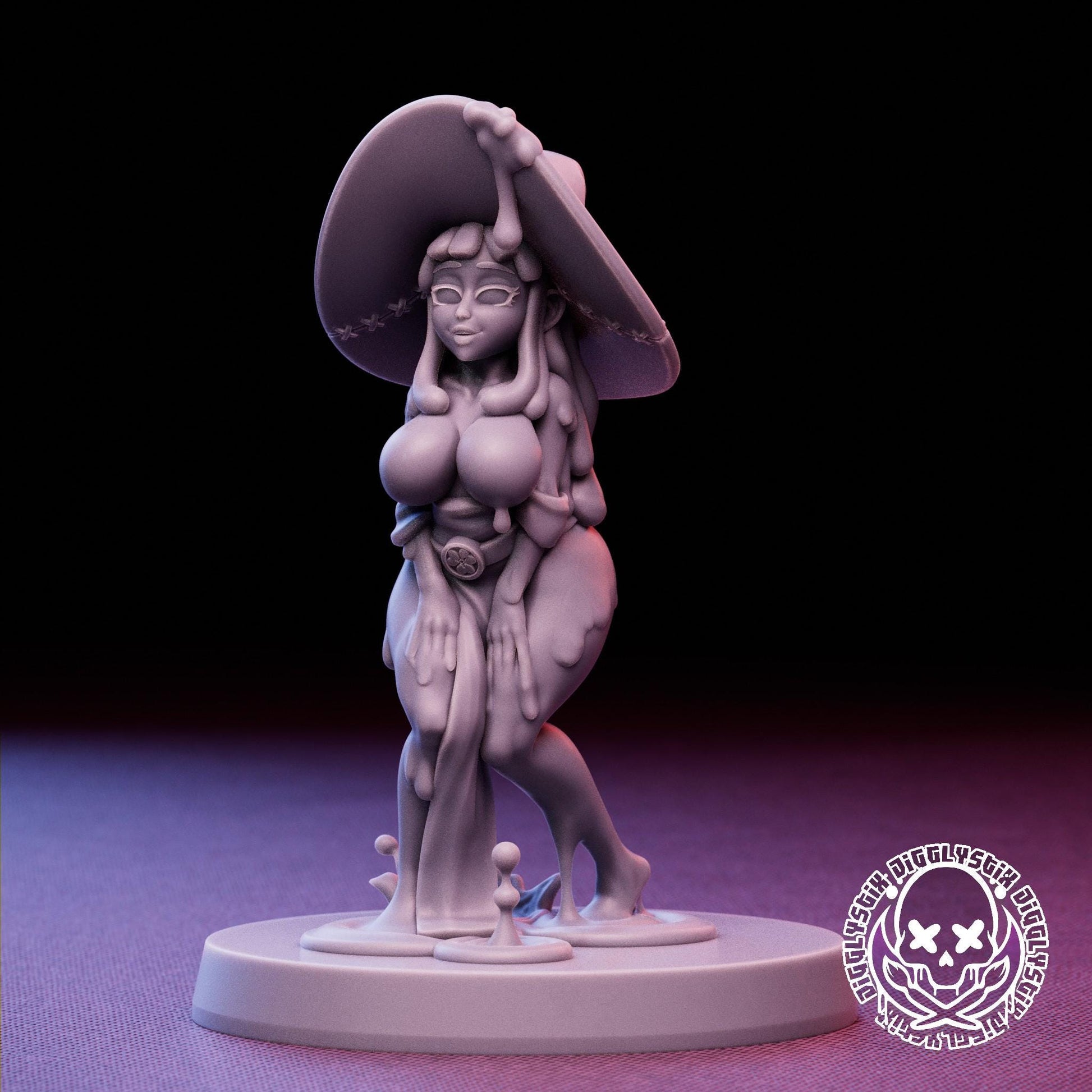 Slime Girls 3d Printed Miniatures 75mm