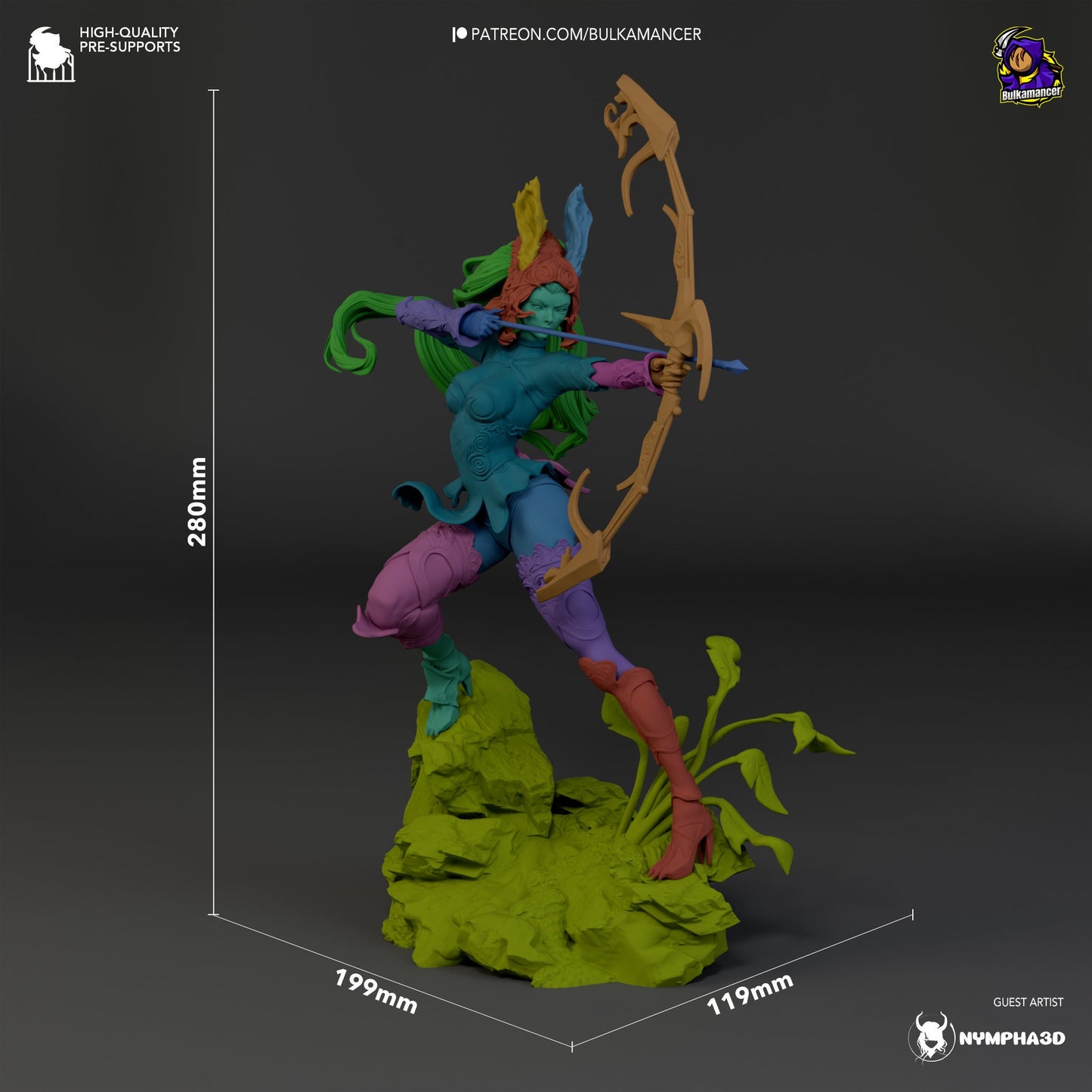 Bunny Archer 3d Printed Model Kit