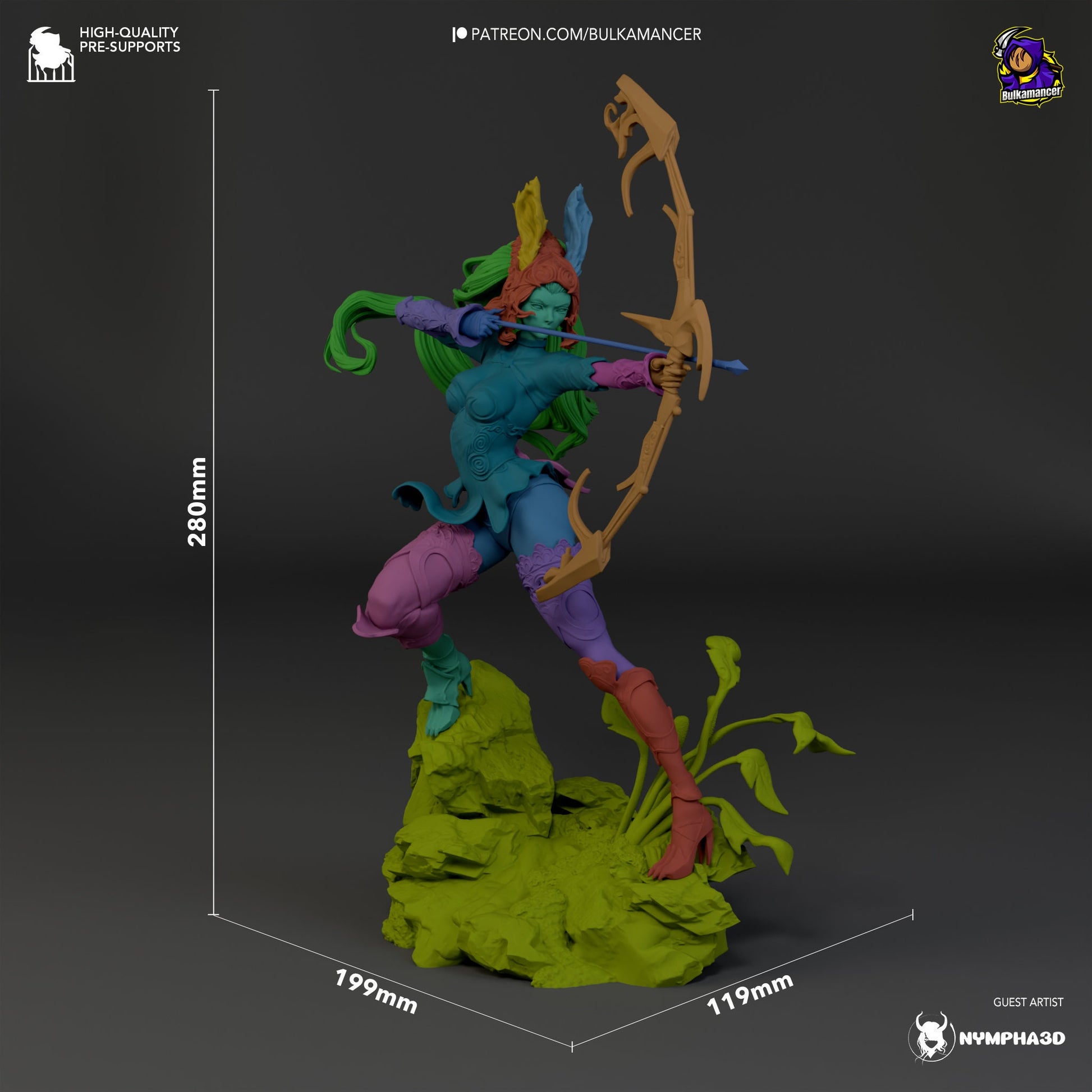 Bunny Archer 3d Printed Model Kit