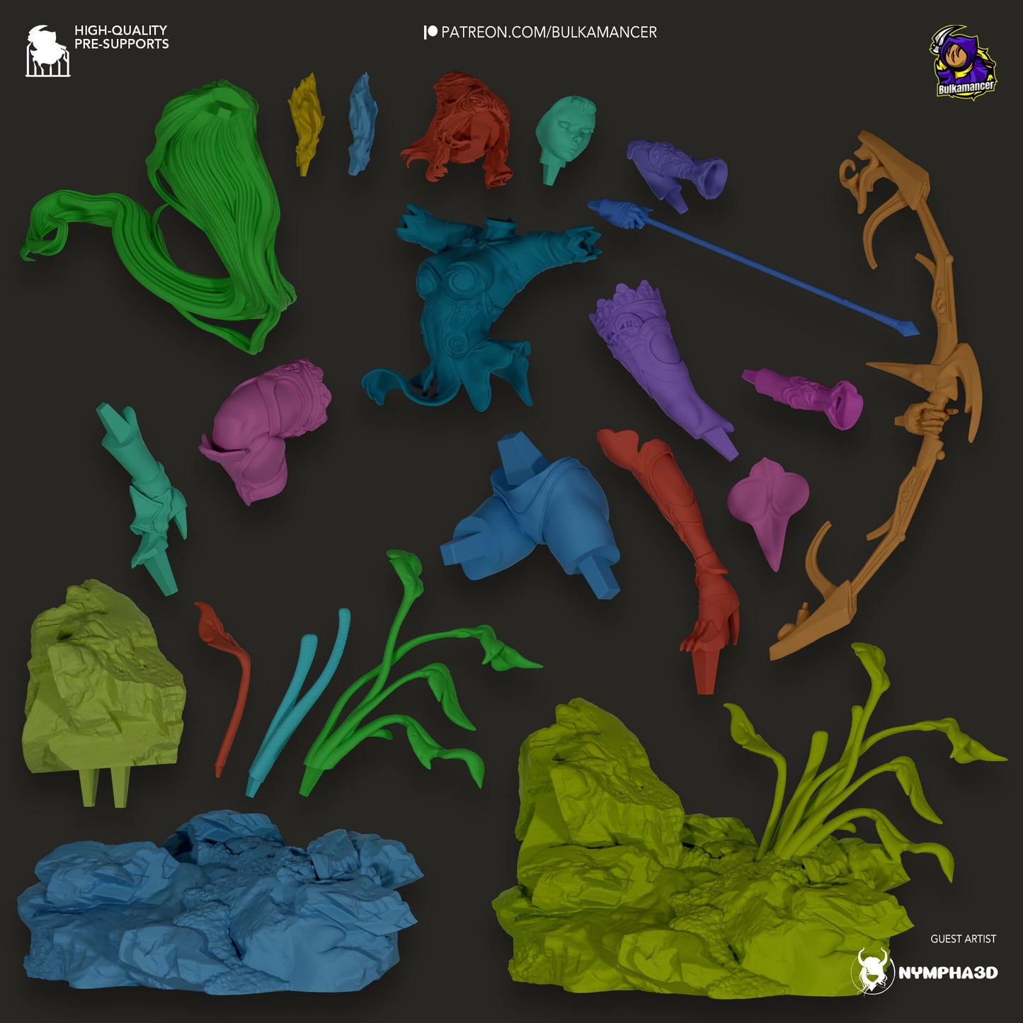 Bunny Archer 3d Printed Model Kit