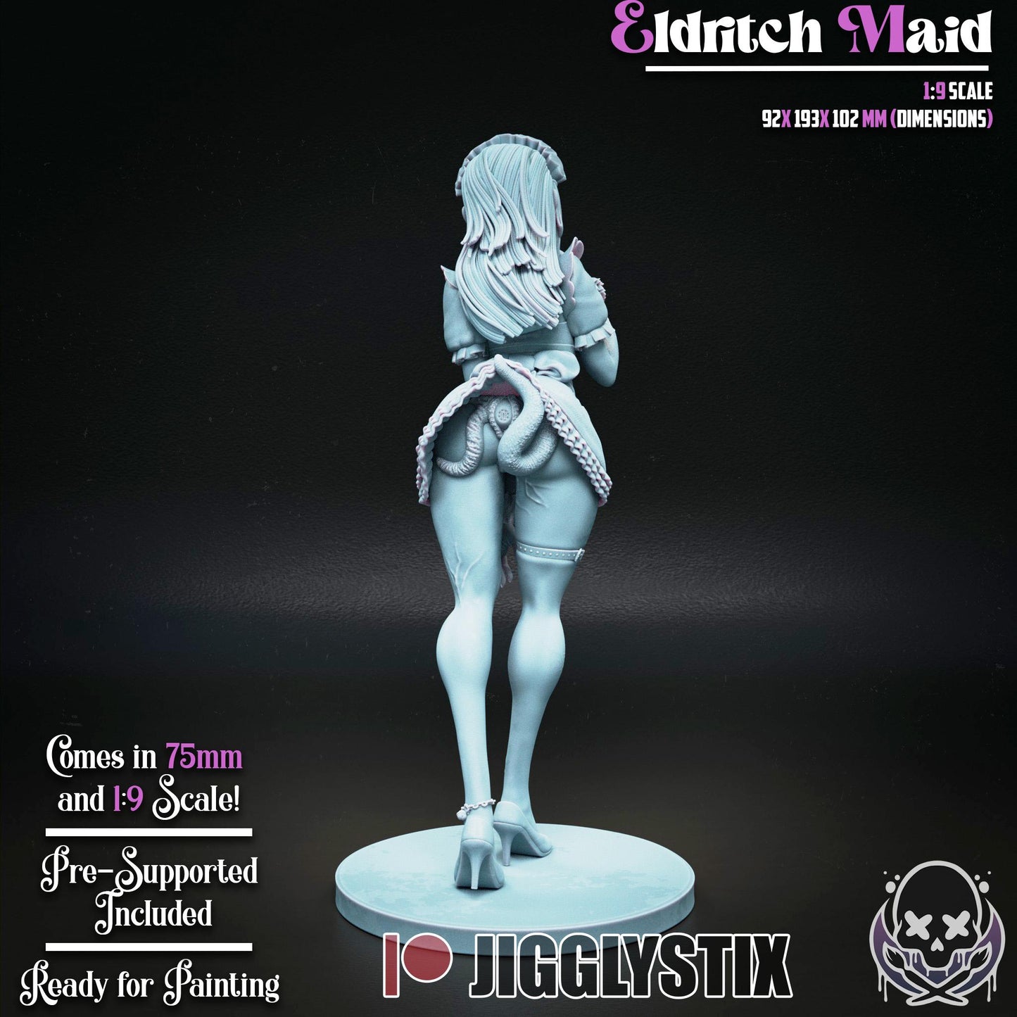 Eldritch Maid Pinup 3d Printed Model Kit