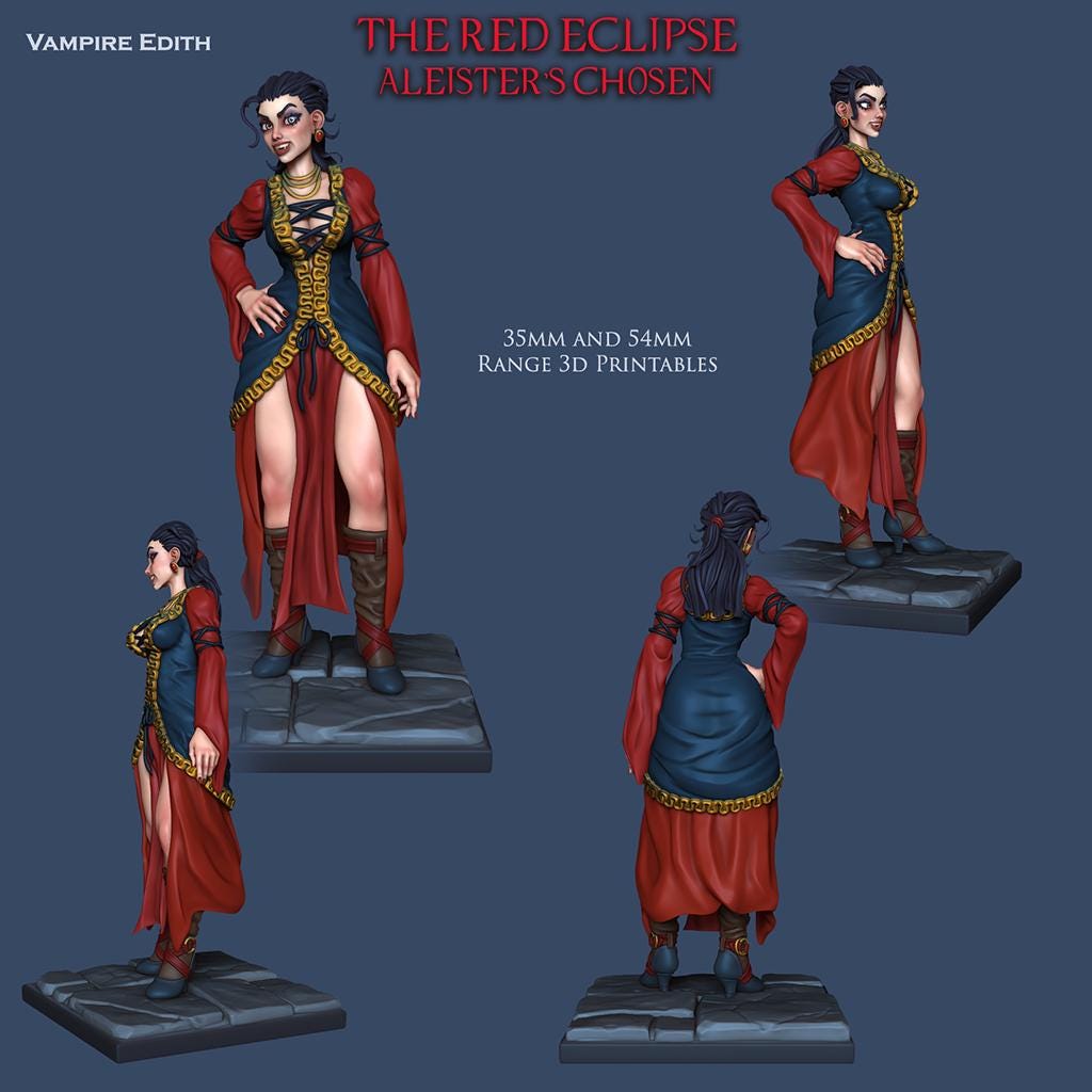 Vampire Lords 3d Printed Miniatures 54mm