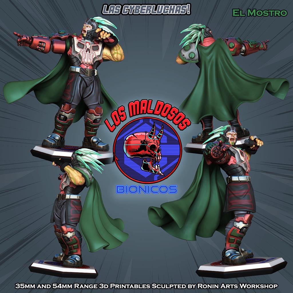 Cyber Luchadores 3d Printed Miniatures 54mm