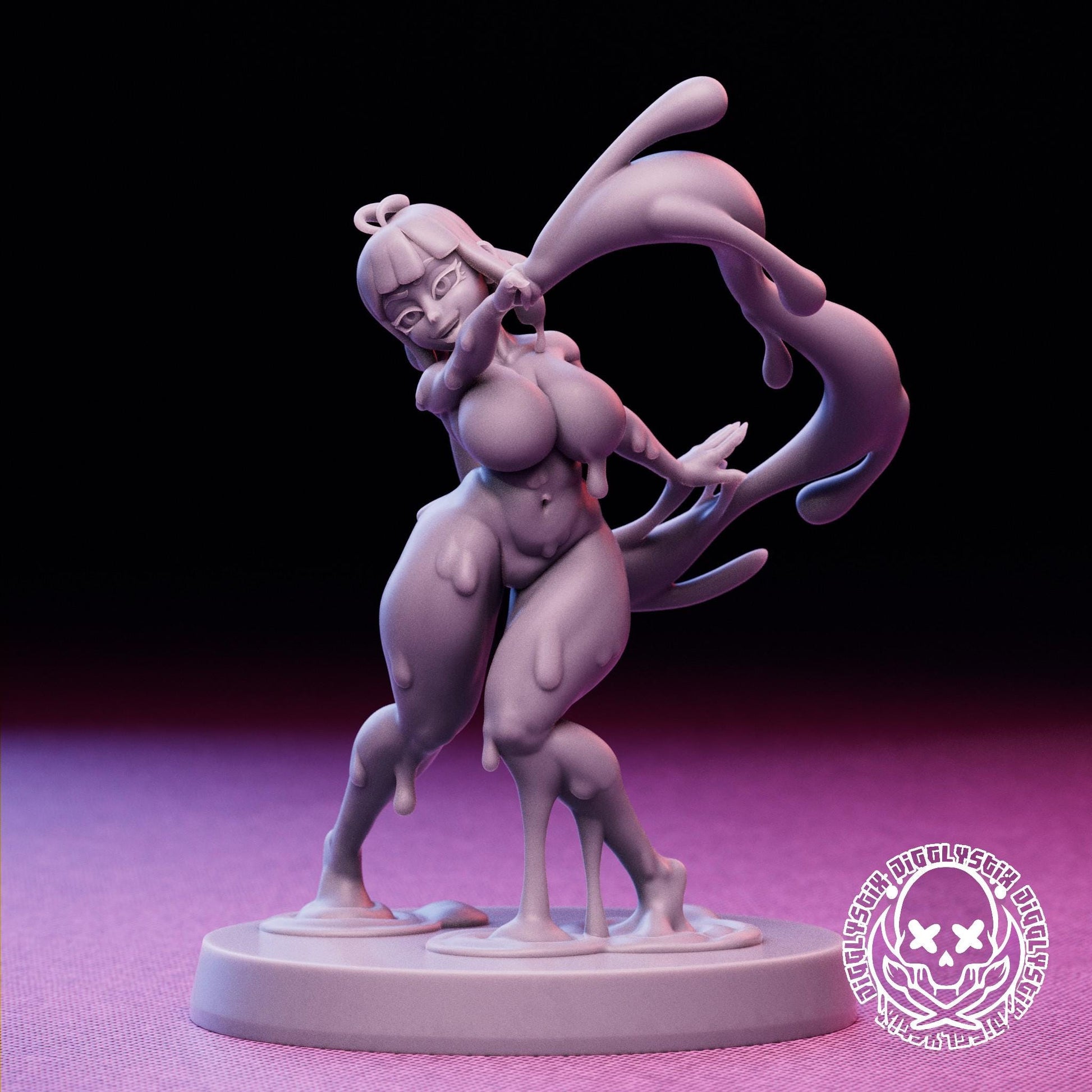 Slime Girls 3d Printed Miniatures 75mm