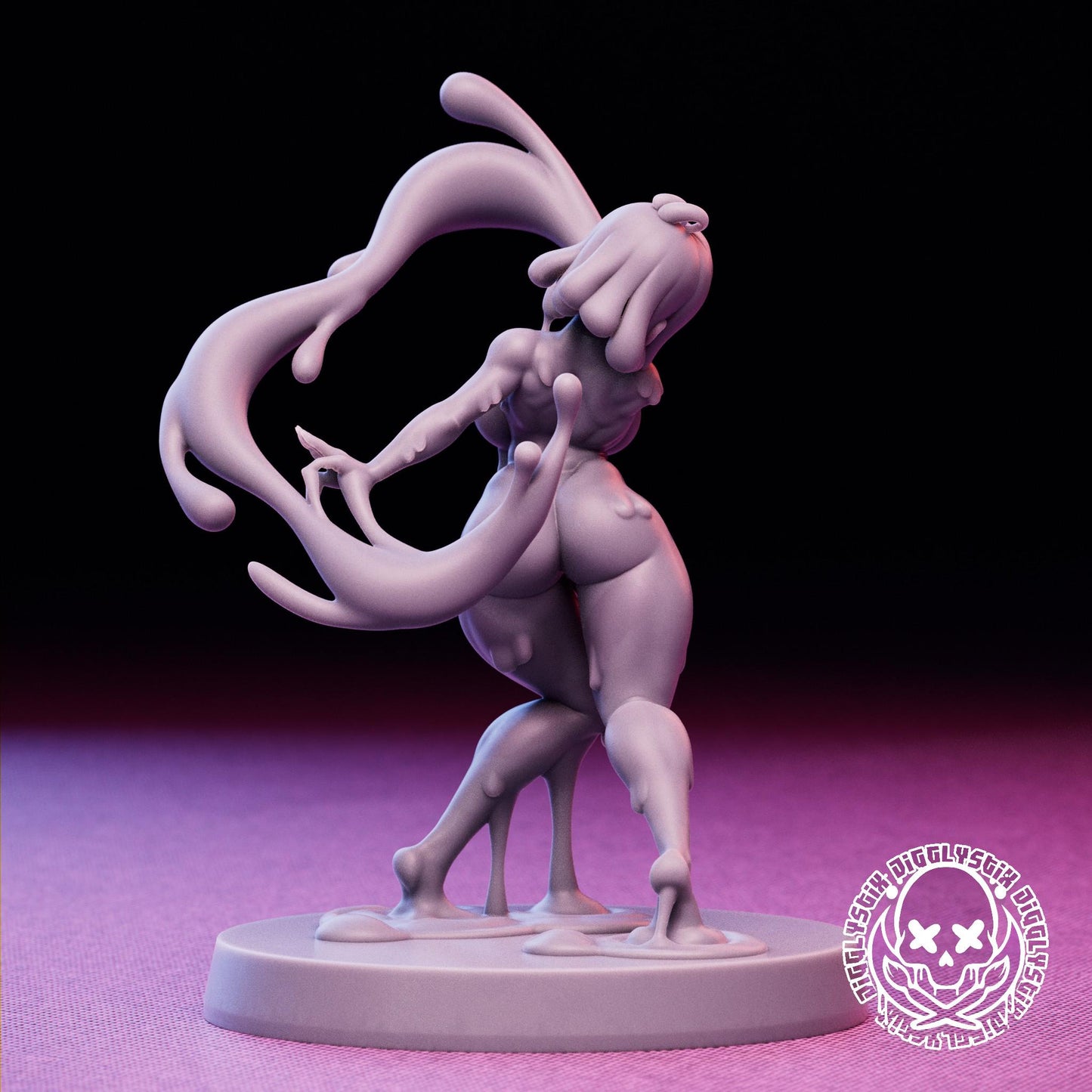 Slime Girls 3d Printed Miniatures 75mm