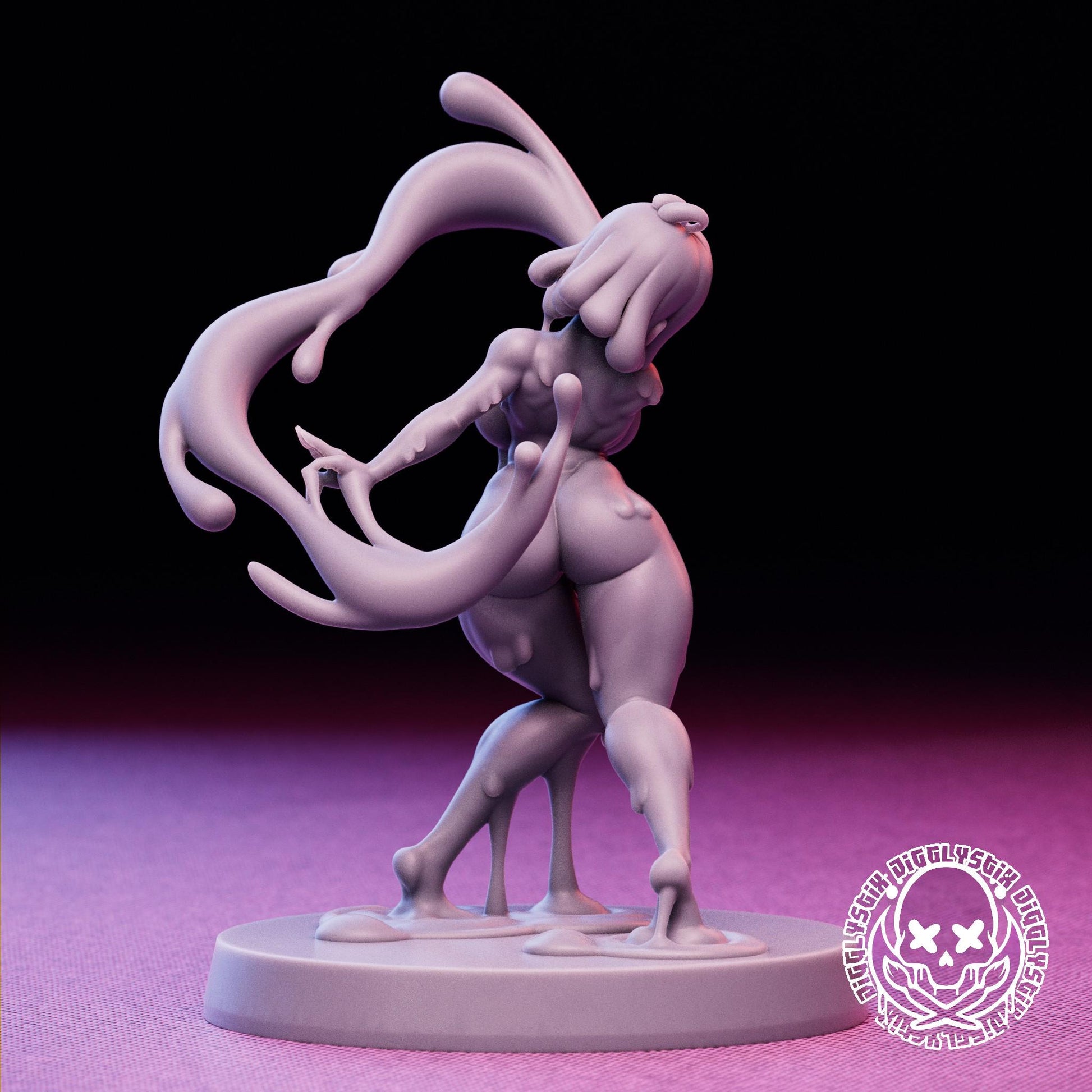 Slime Girls 3d Printed Miniatures 75mm