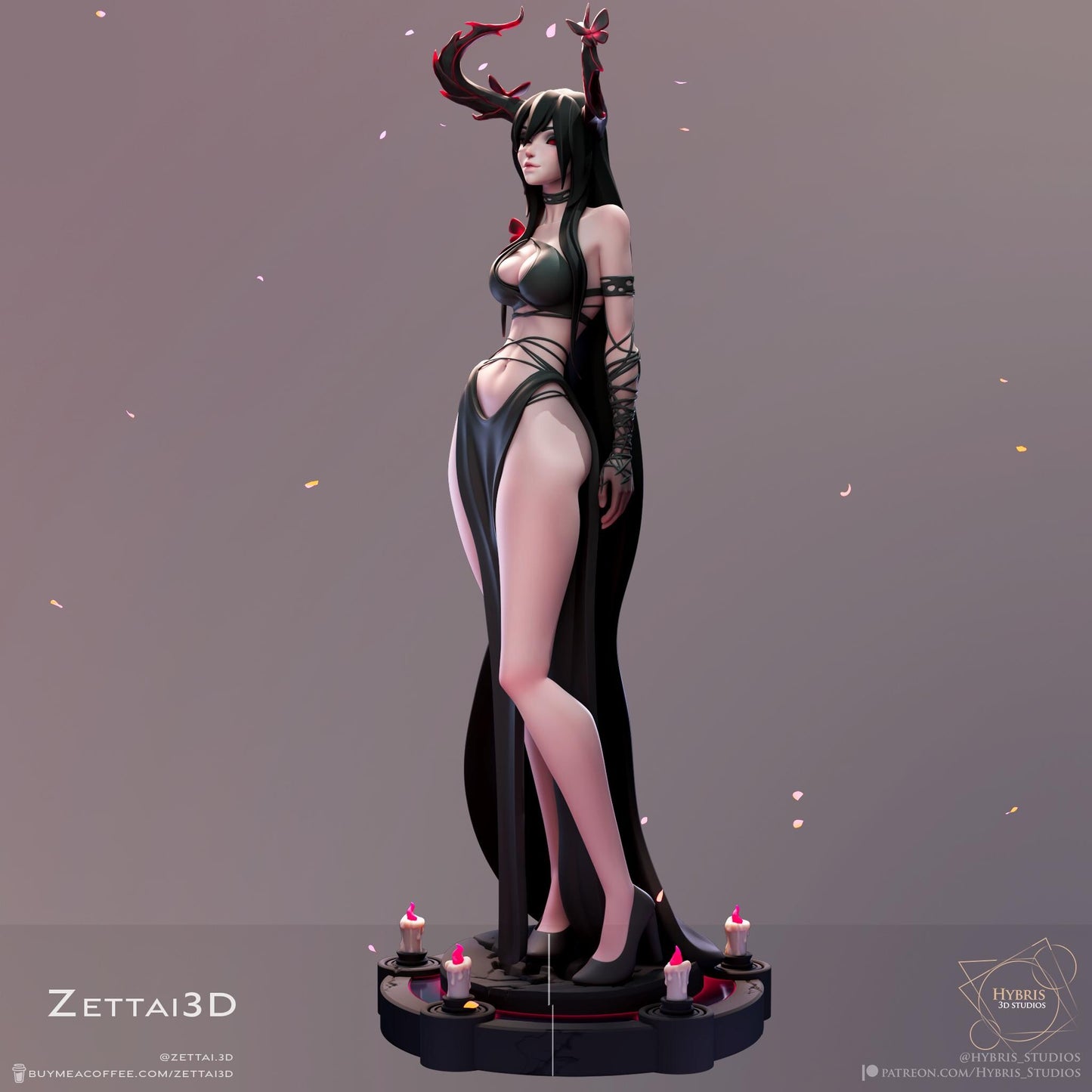Horned Succubus 3d Printed Model Kit