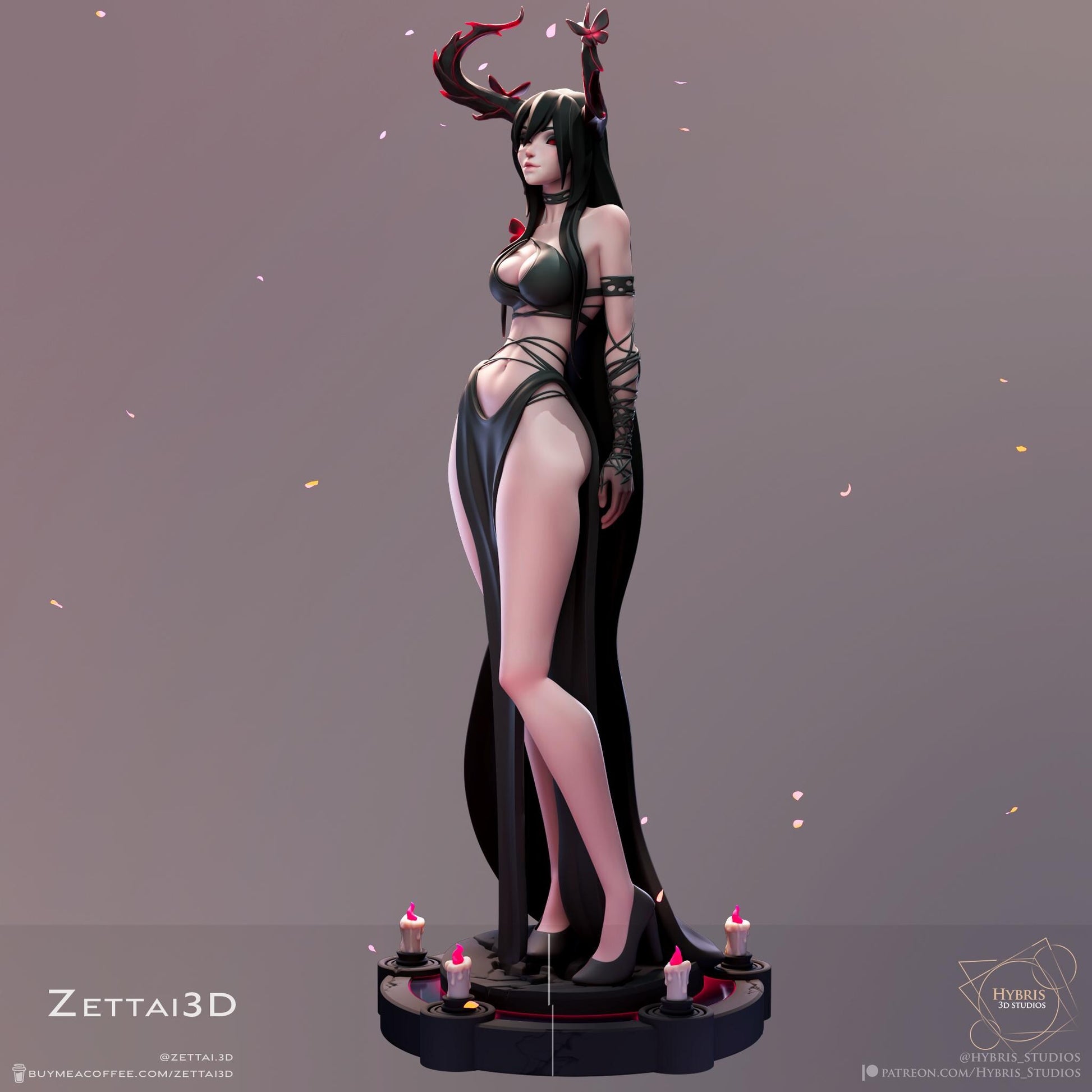 Horned Succubus 3d Printed Model Kit