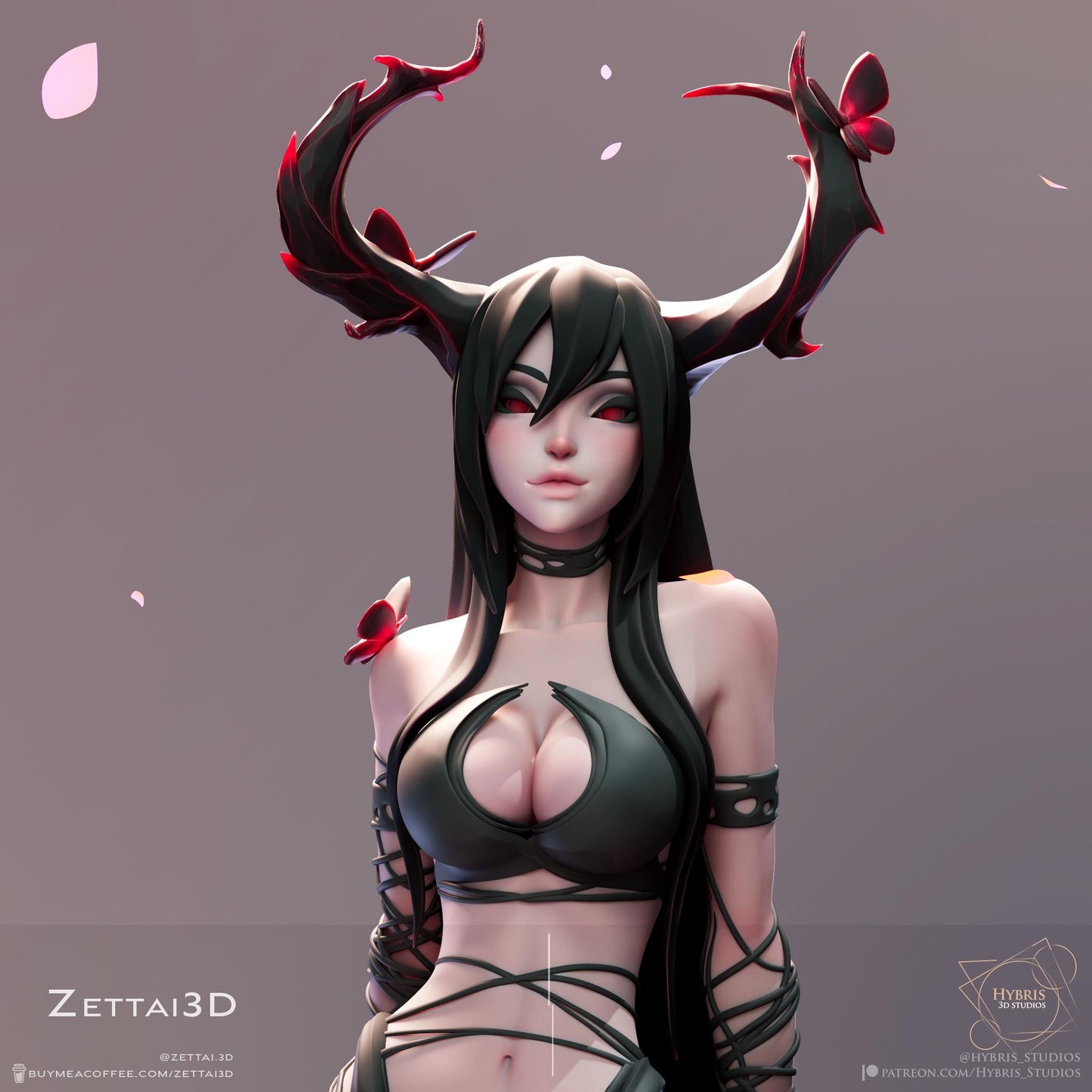 Horned Succubus 3d Printed Model Kit