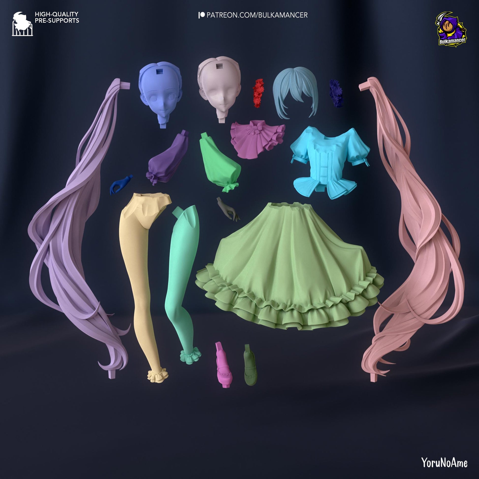 Flower Diva 3d Printed Model Kit