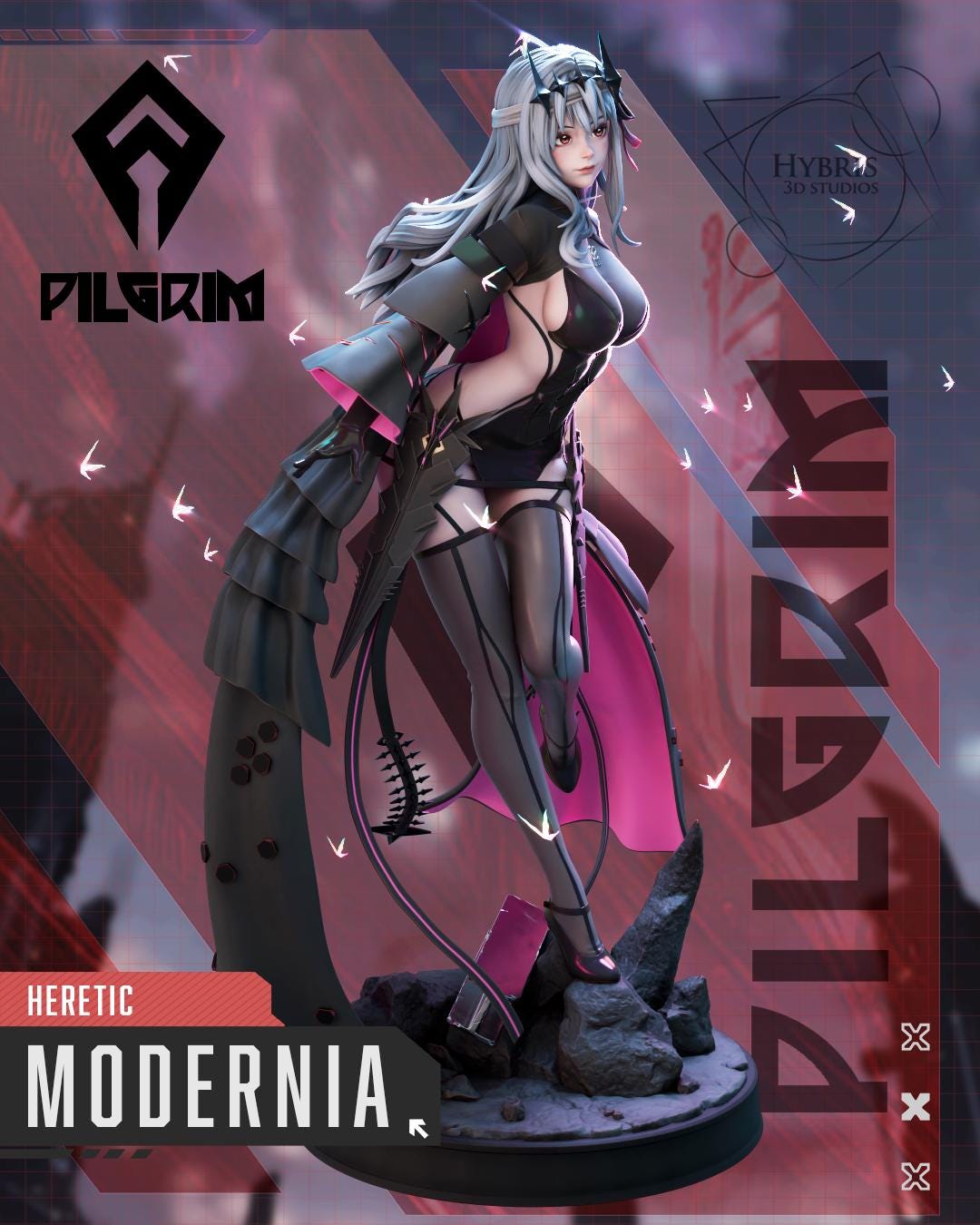 Rapture Queen Modernia 3d Printed Model Kit