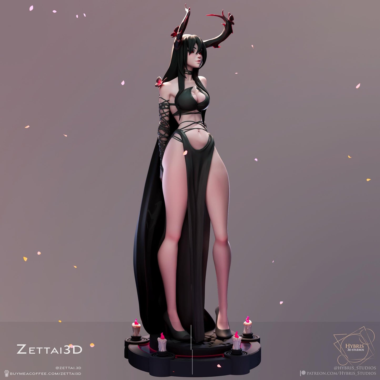 Horned Succubus 3d Printed Model Kit