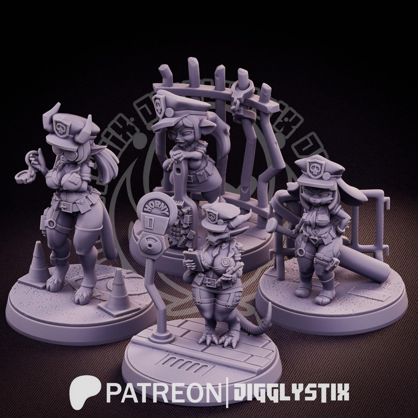 Bonk Police 3d Printed Miniatures 75mm
