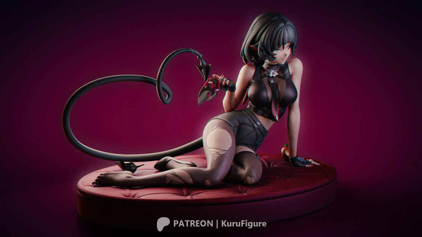 Jane Doe Sitting Zenless Zone Zero 3d Printed Model Kit