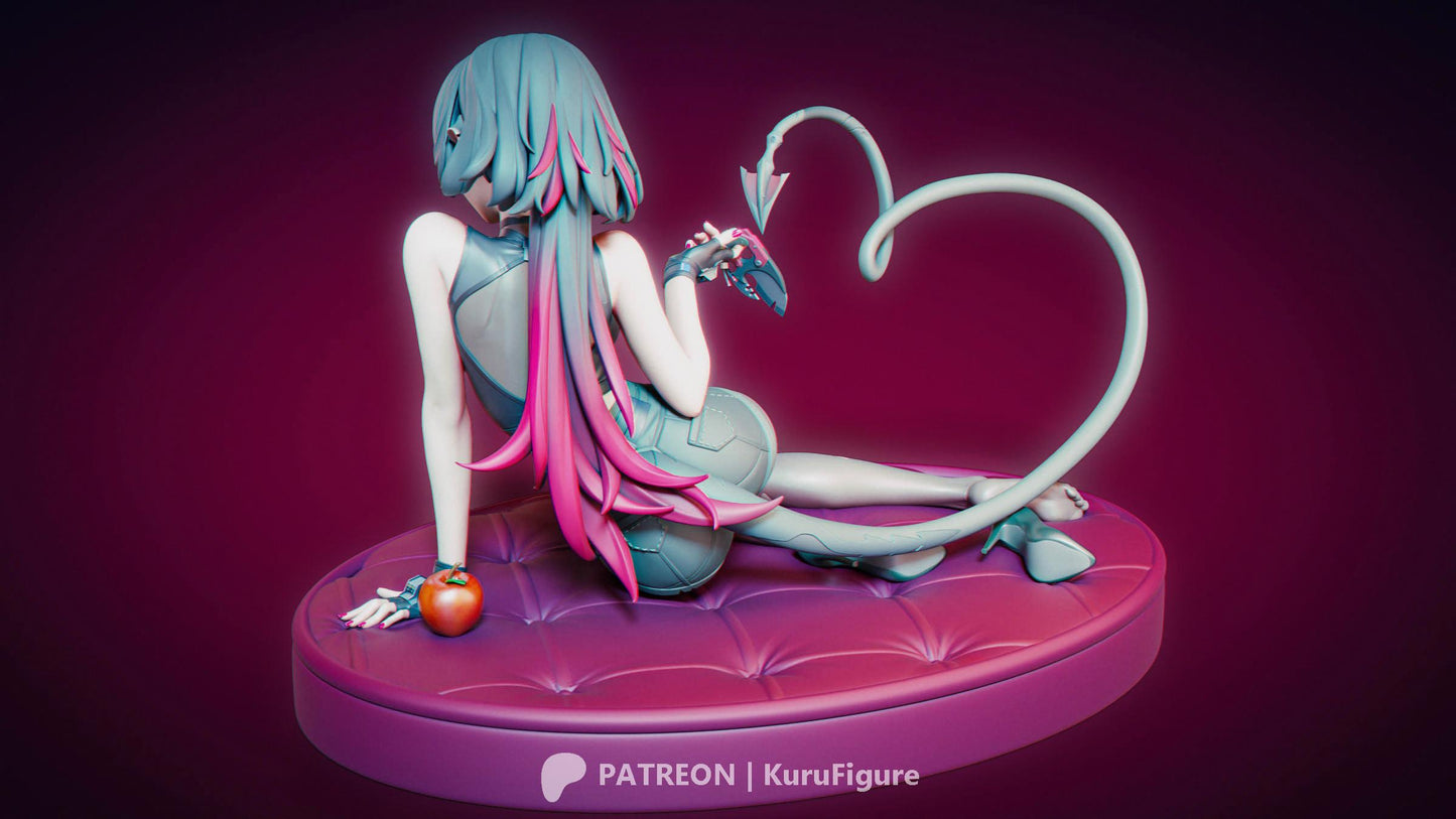 Jane Doe Sitting Zenless Zone Zero 3d Printed Model Kit