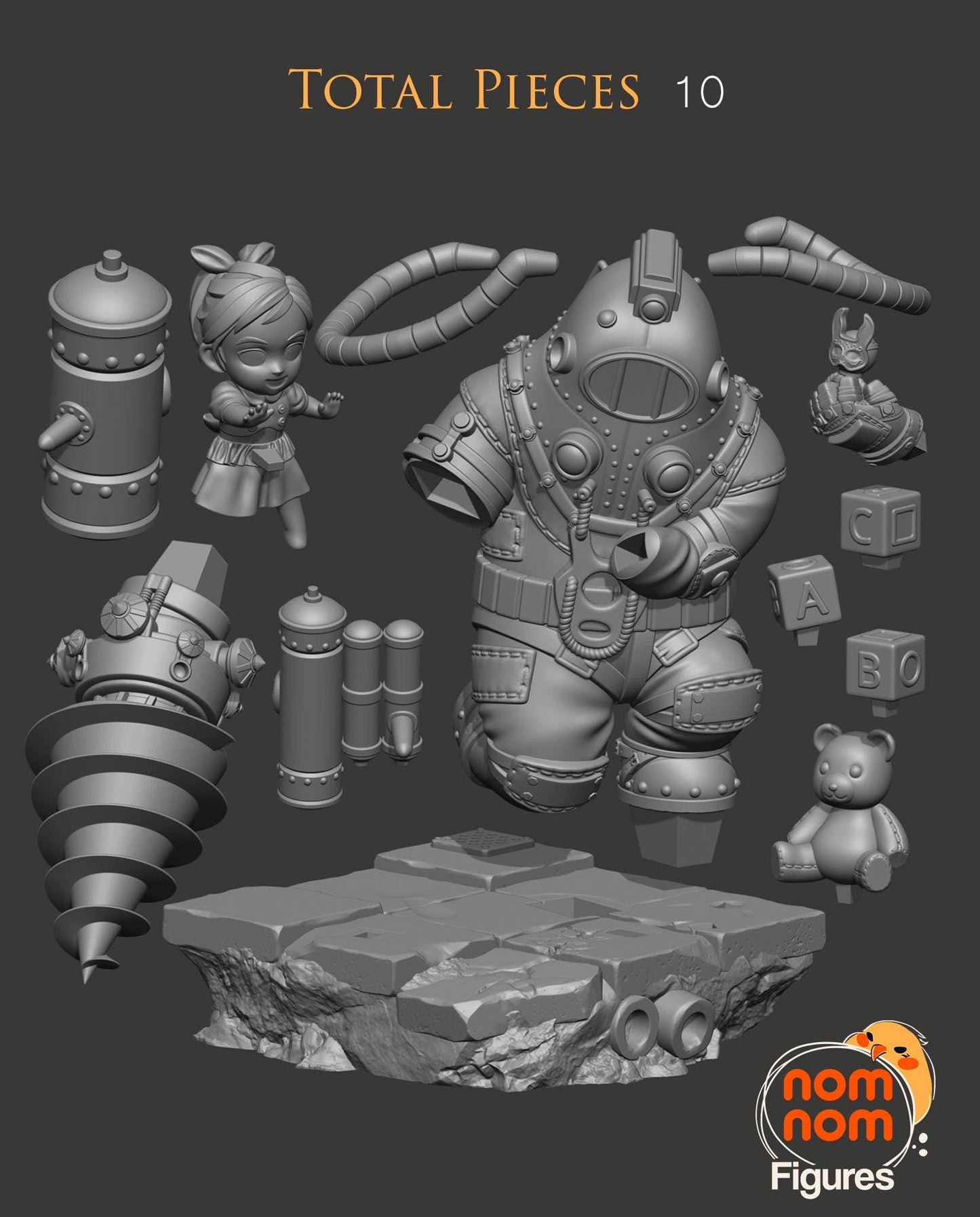 Big Daddy 3d Printed Model Kit