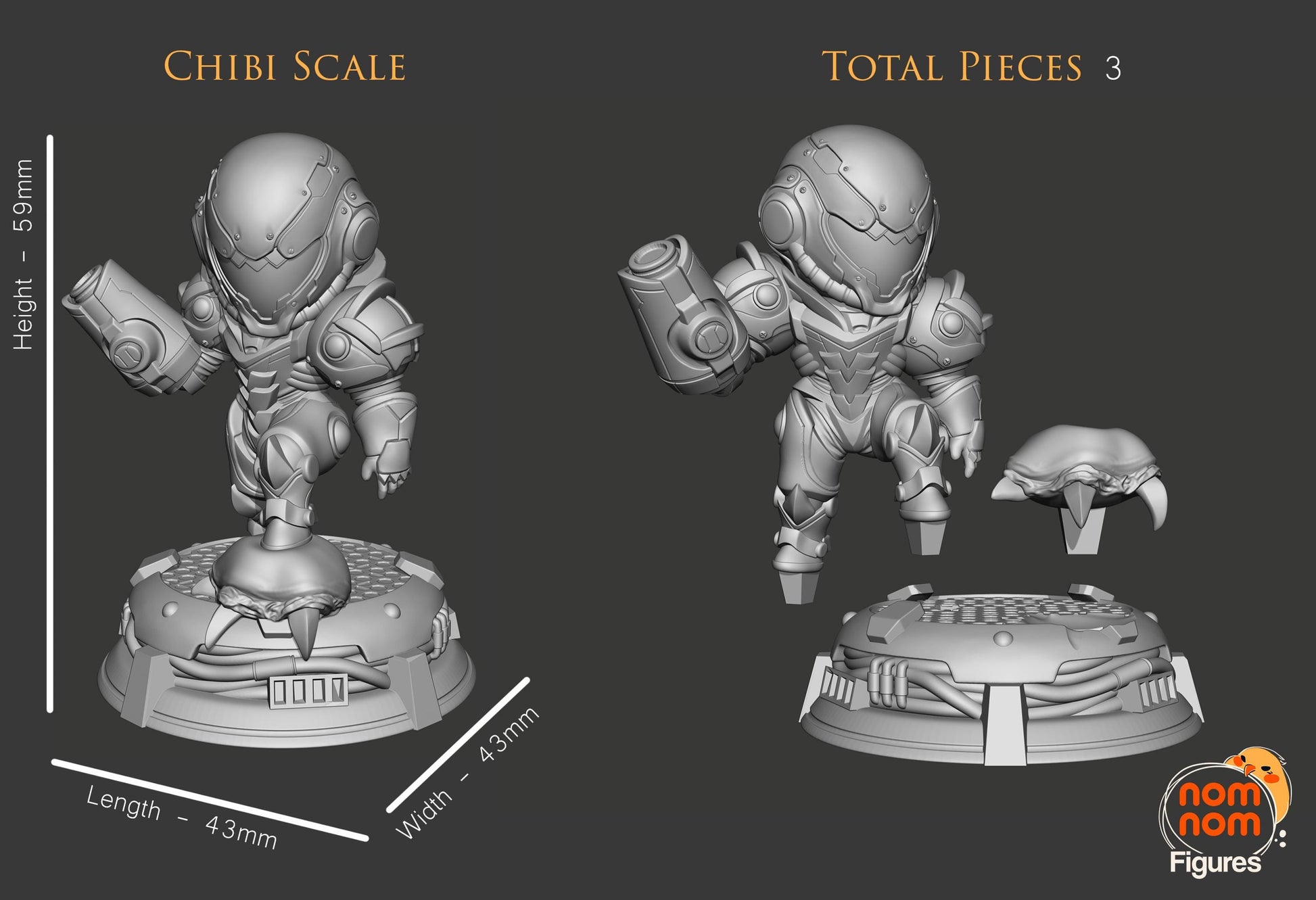Bounty Hunter 3d Printed Miniature
