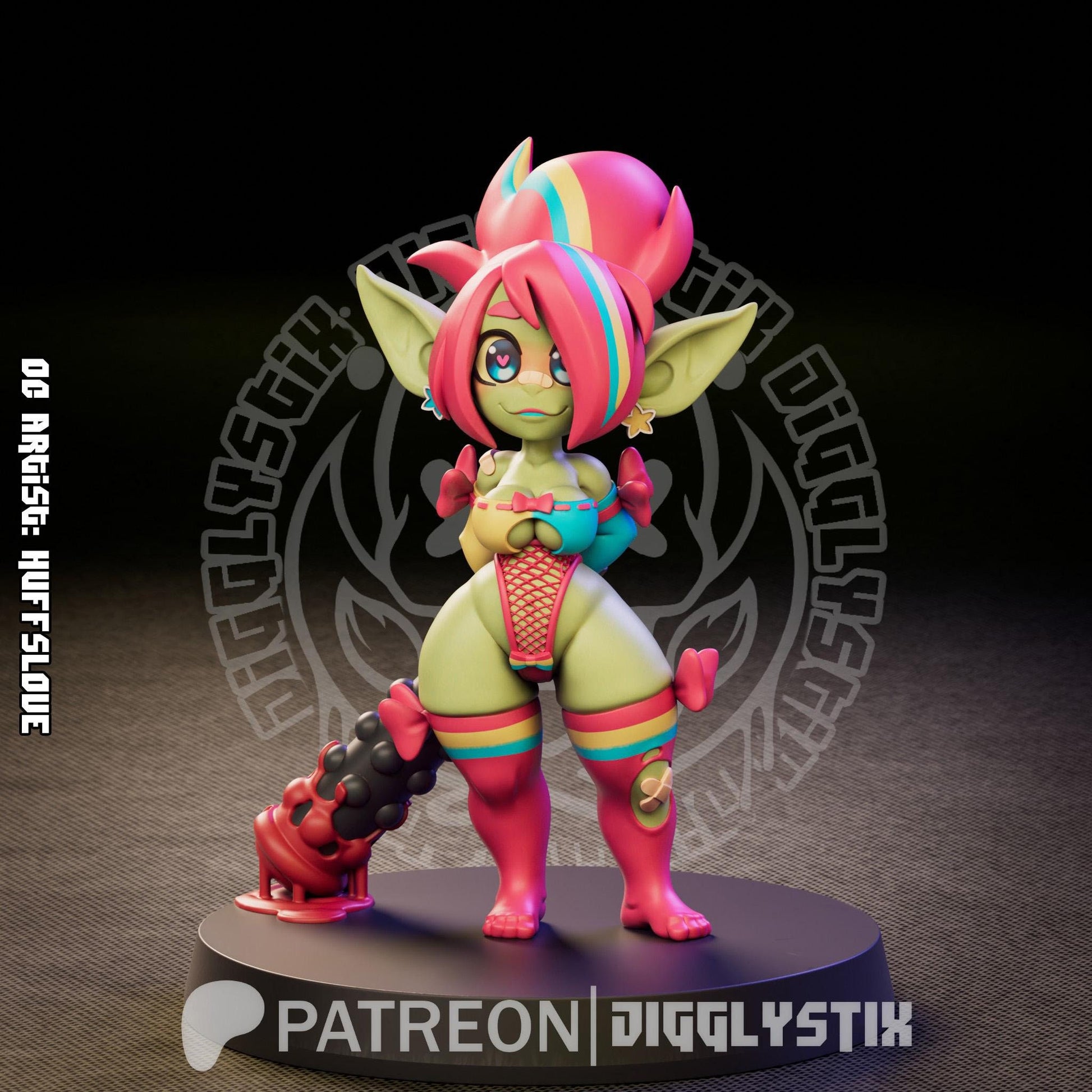 Candy Goblin 3d Printed Miniature 75mm