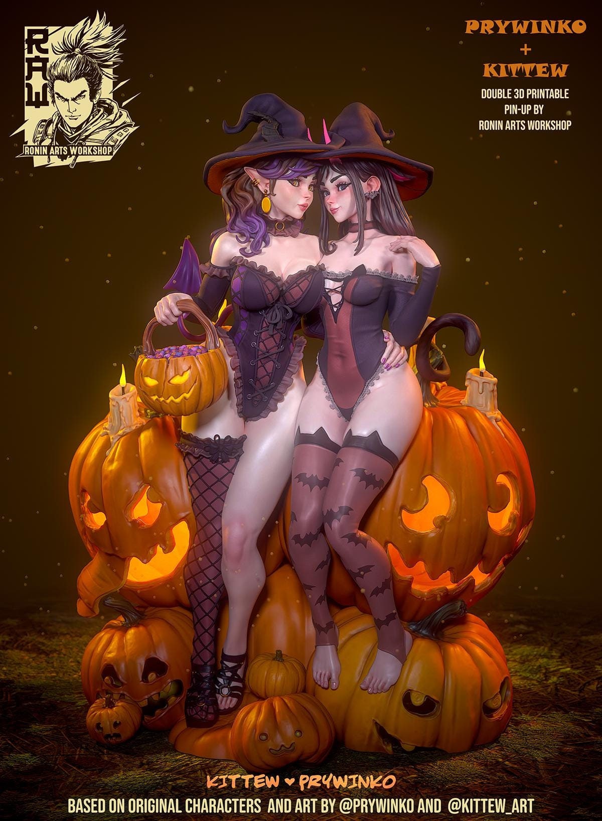 Bewitching Treats Pinup 3d Printed Model Kit