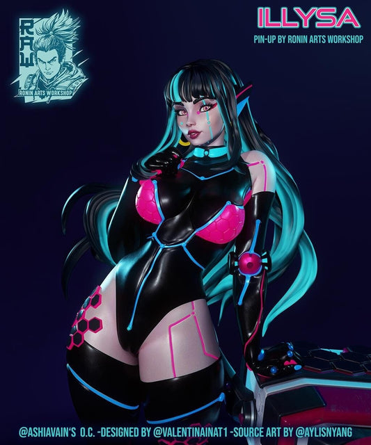Illysa Cyberpunk Pinup 3d Printed Model Kit