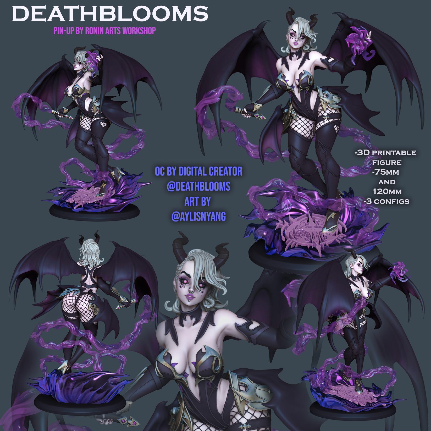Deathblooms Succubus Pinup 3d Printed Model Kit