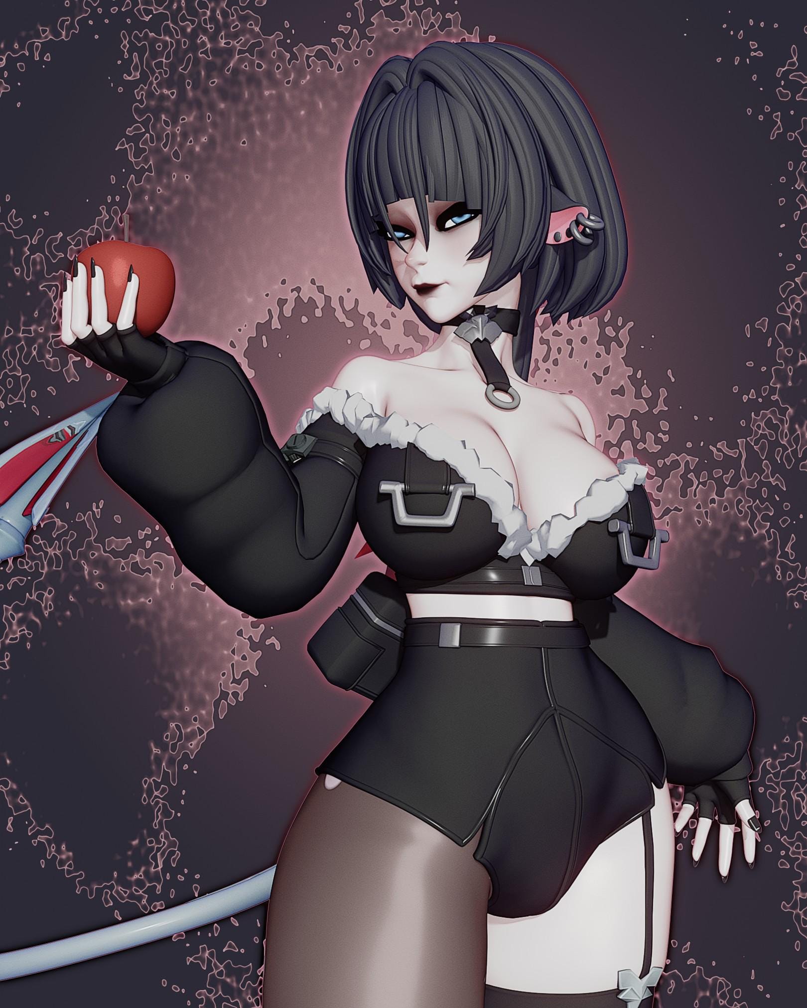 Goth Jane Doe 3d Printed Pinup Model Kit