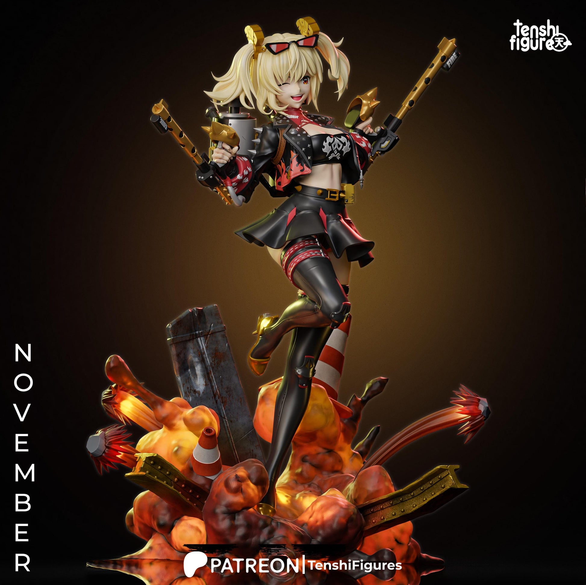 Burnice Zenless Zone Zero 3d Printed Model Kit