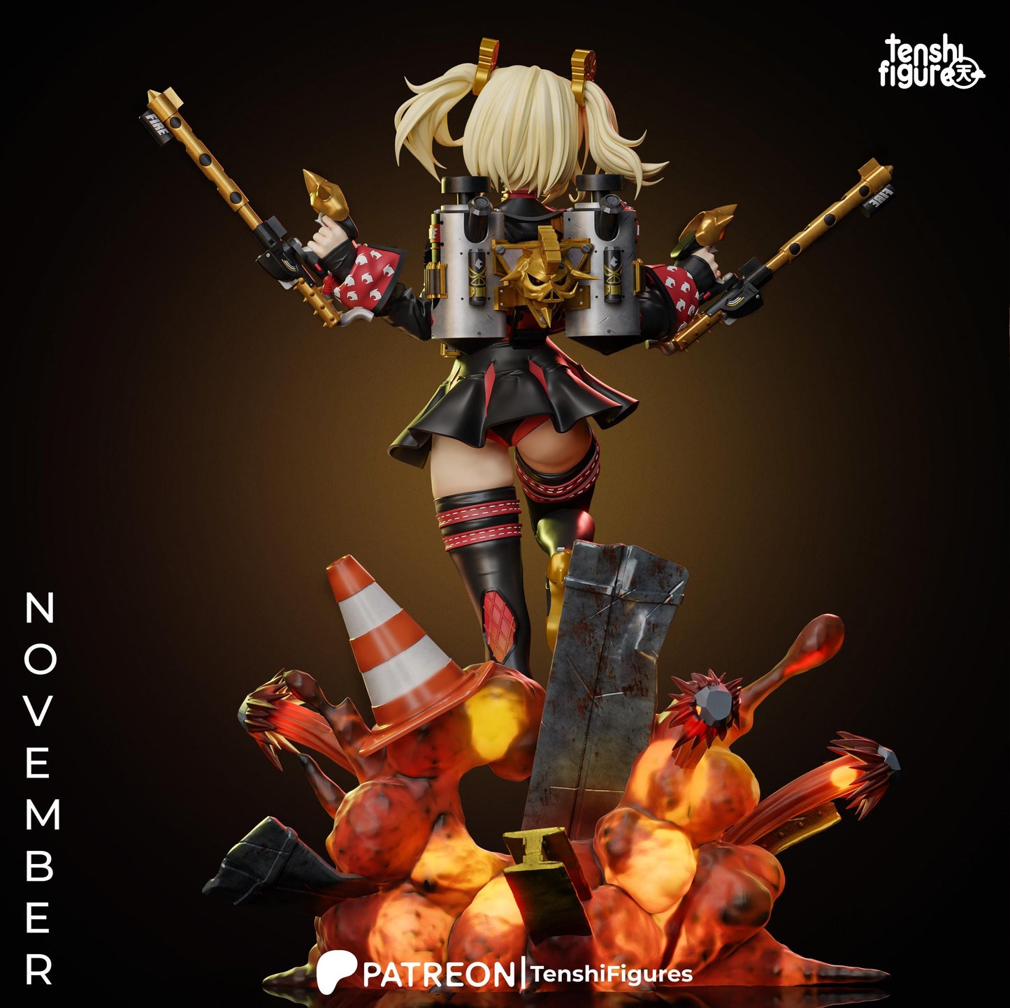 Burnice Zenless Zone Zero 3d Printed Model Kit